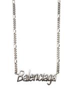 Matchesfashion.com Balenciaga - Logo Plaque Necklace - Mens - Silver