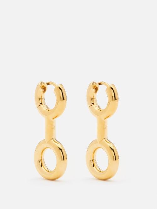 Charlotte Chesnais - Binary 18kt Gold-plated Sterling Silver Earrings - Womens - Yellow Gold