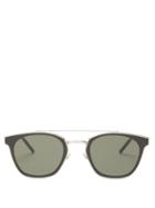 Matchesfashion.com Saint Laurent - D-frame Metal Sunglasses - Mens - Silver