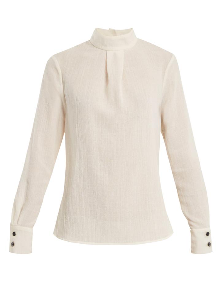 Cefinn High-neck Muslin Blouse