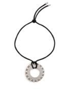 Loewe Frills Leather-cord And Brass Necklace