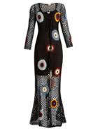 Matchesfashion.com Talitha - Circle Crochet Maxi Dress - Womens - Black