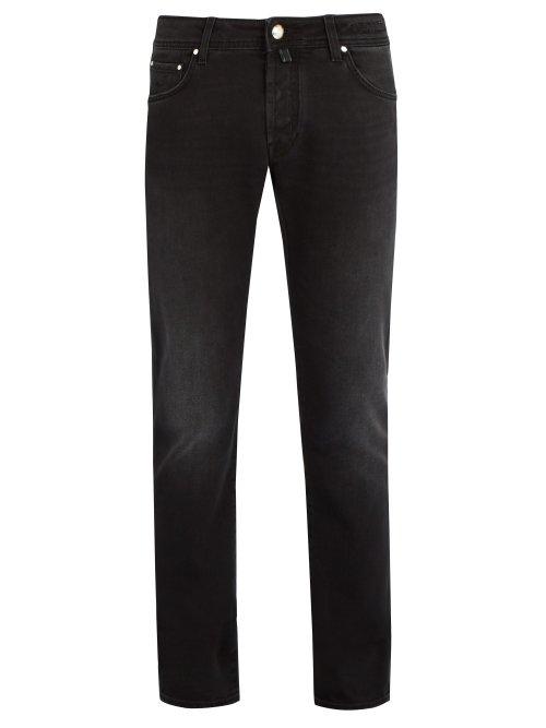 Matchesfashion.com Jacob Cohn - Mid Rise Slim Leg Jeans - Mens - Black