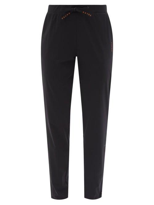 Ladies Activewear Falke - Competitor Drawstring-waist Technical Track Pants - Womens - Black