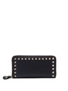 Matchesfashion.com Valentino - Rockstud Leather Continental Wallet - Womens - Navy