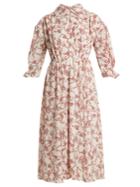 Emilia Wickstead Narmina Floral-print Point-collar Crepe Dress