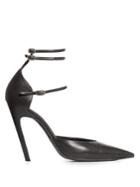 Balenciaga Slash Triple-strap Leather Pumps