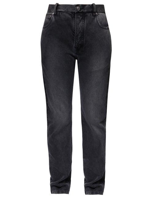 Balenciaga - High-rise Straight-leg Jeans - Womens - Black