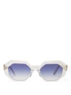 Matchesfashion.com Garrett Leight - Jacqueline Oval Frame Sunglasses - Womens - Blue