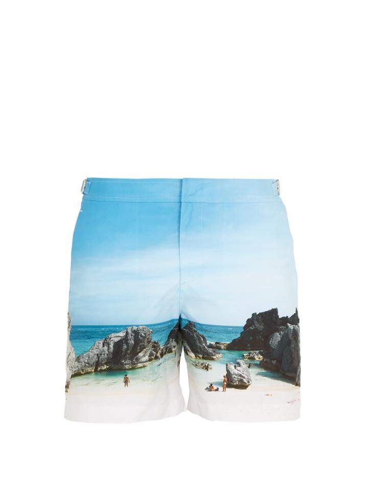 Orlebar Brown Bulldog Photographic-print Mid-length Swim Shorts