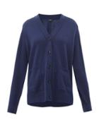 Matchesfashion.com Joseph - Patch Pocket Cashmere Cardigan - Womens - Dark Blue