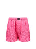 Balenciaga - Floral-logo Jacquard Shorts - Womens - Pink