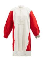 Matchesfashion.com Kilometre Paris - Hope Robben Island Embroidered Linen Kaftan - Womens - White Multi
