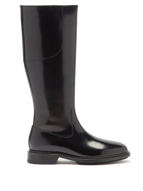 A.p.c. - Charlie Leather Knee-high Boots - Womens - Black