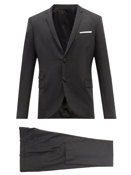 Neil Barrett - Slim-fit Sharkskin Suit - Mens - Black