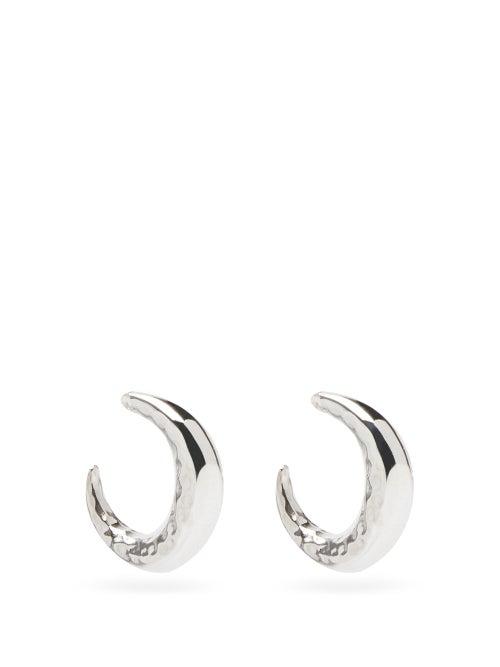 Matchesfashion.com Dear Letterman - Malakyi Hammered Sterling-silver Hoop Earrings - Mens - Silver