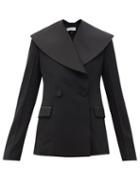 Matchesfashion.com Jw Anderson - Shawl-lapel Double-breasted Wool-gabardine Jacket - Womens - Black
