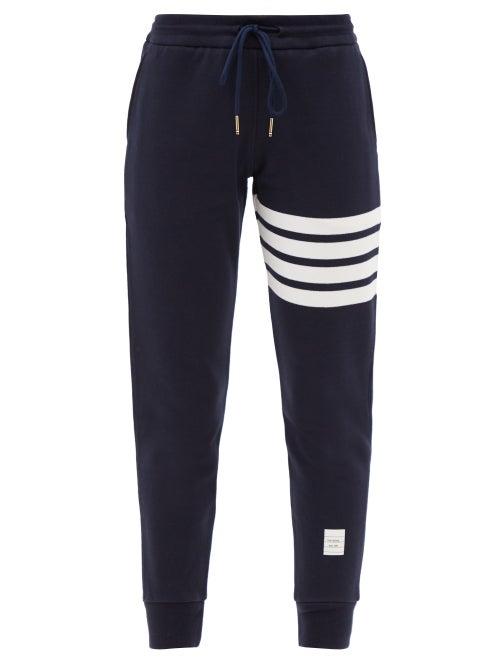 Thom Browne - Four-bar Cotton-jersey Track Pants - Womens - Navy