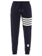 Thom Browne - Four-bar Cotton-jersey Track Pants - Womens - Navy