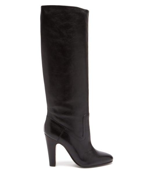 Matchesfashion.com Maison Margiela - Tetra Leather Knee-high Boots - Womens - Black