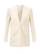 Matchesfashion.com Givenchy - Single-breasted Wool-crepe Jacket - Womens - Cream