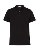 Matchesfashion.com Moncler - Logo Undercollar Cotton Piqu Polo Shirt - Mens - Black