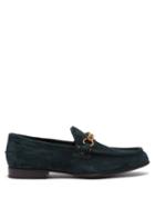 Matchesfashion.com Burberry - Solway Chain Suede Loafers - Mens - Green