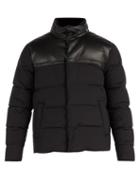 Matchesfashion.com Bottega Veneta - Intrecciato Leather And Wool Blend Down Jacket - Mens - Black