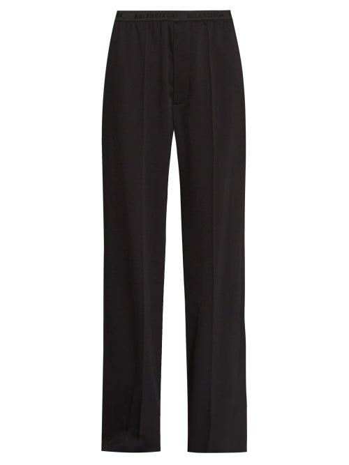 Matchesfashion.com Balenciaga - Logo Jacquard Tailored Trousers - Mens - Black
