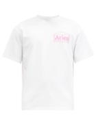 Matchesfashion.com Aries - Logo-print Cotton-jersey T-shirt - Mens - White
