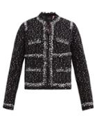 Matchesfashion.com Giambattista Valli - Speckled-boucl Wool-blend Tweed Jacket - Womens - Black Multi