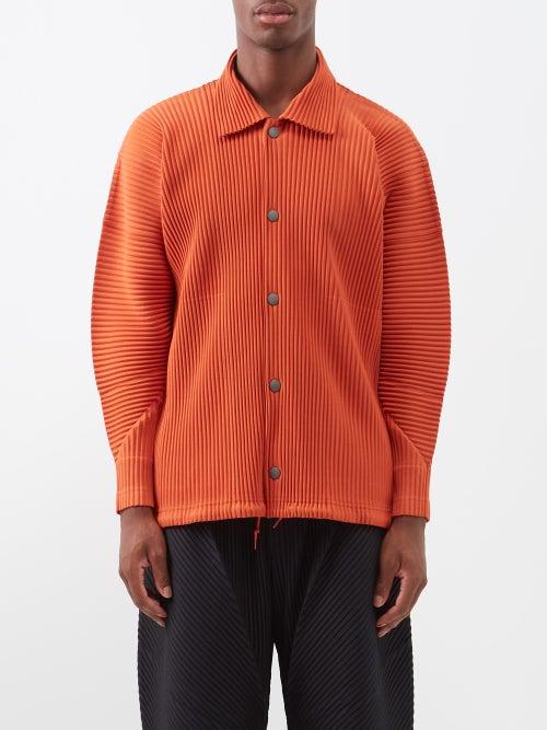 Homme Pliss Issey Miyake - Technical-pleated Shirt - Mens - Orange