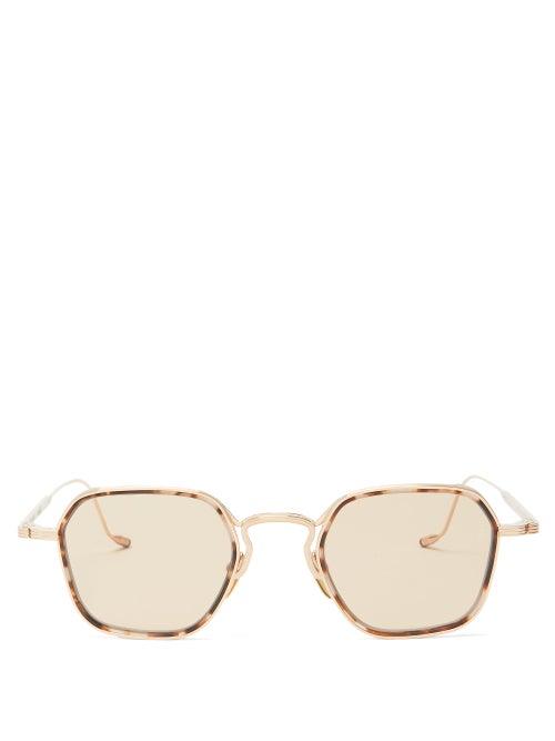 Matchesfashion.com Jacques Marie Mage - Wyatt Metal And Acetate Sunglasses - Mens - Rose Gold