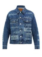 Matchesfashion.com Vetements - Error Print Denim Jacket - Mens - Blue