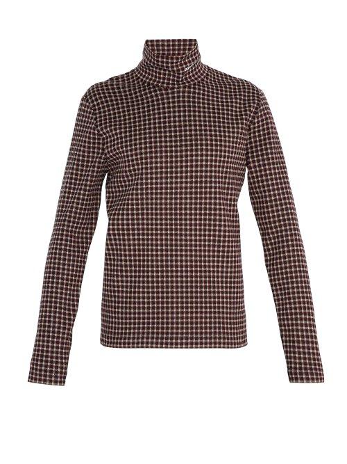Matchesfashion.com Calvin Klein 205w39nyc - Logo Embroidered Roll Neck Top - Mens - Red
