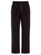 Matchesfashion.com Commas - Wide-leg Slubbed-linen Trousers - Mens - Black