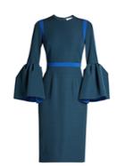 Roksanda Nair Bell-sleeved Crepe Pencil Dress