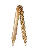 Matchesfashion.com Fendi - Strap You Floral Appliqu Leather Bag Strap - Womens - Gold