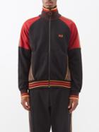 Nicholas Daley - Side-stripe Piqu-jersey Track Top - Mens - Black Red Print