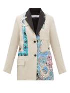 Matchesfashion.com Jw Anderson - Mystic Paisley Crystal-embellished Linen Blazer - Womens - Beige Multi