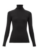 Matchesfashion.com Gucci - Roll-neck Gg-appliqu Wool-blend Sweater - Womens - Black