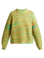 Matchesfashion.com Acne Studios - Oversized Striped Sweater - Womens - Green Multi