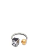 Bottega Veneta Sterling Silver And Gold-plated Ball Ring