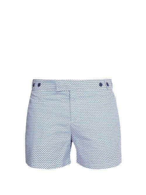 Matchesfashion.com Frescobol Carioca - Copacabana Tailored Swim Shorts - Mens - Blue