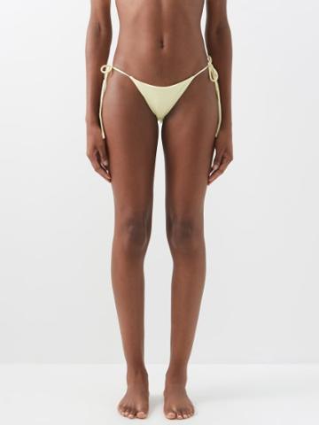 Sara Cristina - Tie-side Bikini Briefs - Womens - Pale Yellow