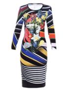 Mary Katrantzou Stripe Bouquet-print Jersey Dress
