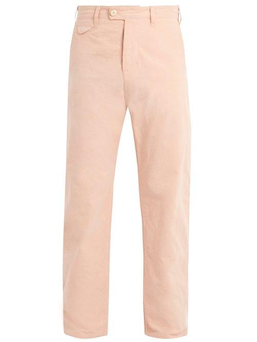 Matchesfashion.com The Lost Explorer - Honey Badger Cotton Chino Trousers - Mens - Pink