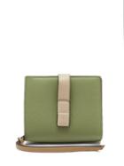 Matchesfashion.com Loewe - Anagram-logo Grained-leather Wallet - Womens - Green Multi