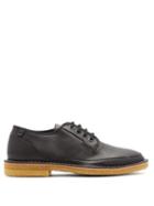 Matchesfashion.com Lanvin - Round Toe Matte Leather Derby Shoes - Mens - Black