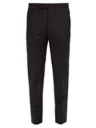 Matchesfashion.com Alexander Mcqueen - Side Striped Wool Blend Tuexdo Trousers - Mens - Black